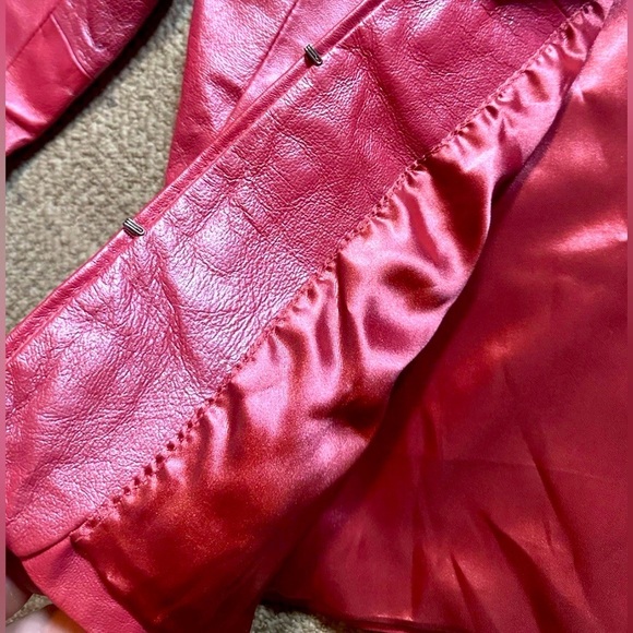 Sissy Princess Pamela McCoy Genuine leather Metallic Pearlescent blazer medium - Picture 3 of 5